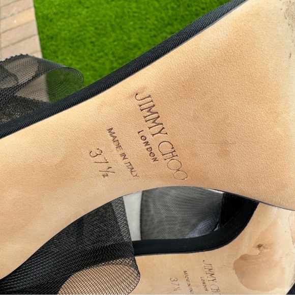 SOLD Jimmy Choo Aveline 100 Asymmetric Grosgrain Sandal Heel - Picture 15 of 15